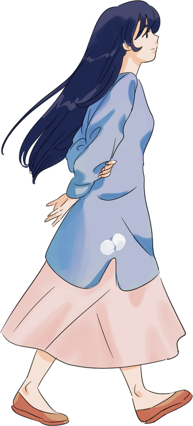 90s Anime Girl Walking
